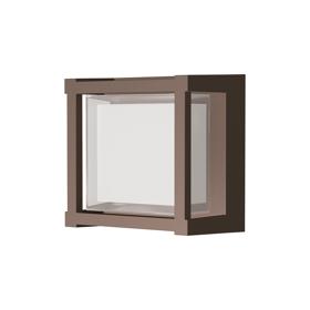 M8853  Creek Square Open Frame Ceiling/Wall Light, 15W LED, CCT, IP65 Outdoor, Rust Brown